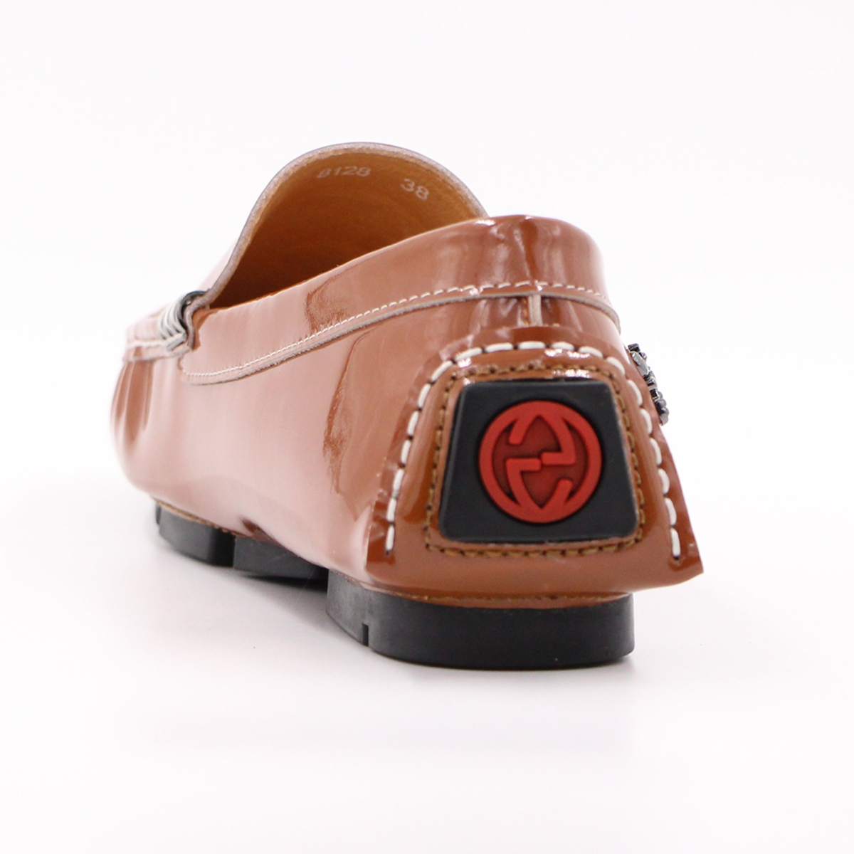 کفش لوفر گوچی با رویه چرم قهوهای براق Gucci Loafer Shoes