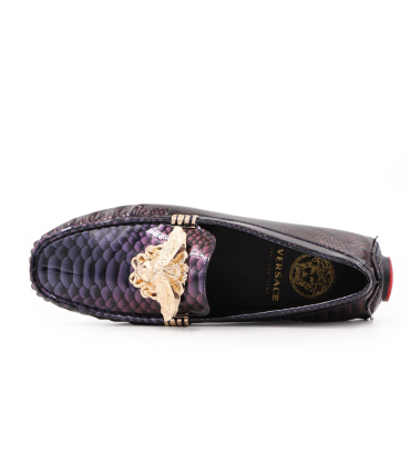 کفش کالج ورساچه هفت رنگ طرح پوست مار Versace seven-color snake skin design college shoes
