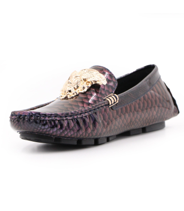 کفش کالج ورساچه هفت رنگ طرح پوست مار Versace seven-color snake skin design college shoes
