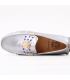 کفش کالج چرمی ورساچه طرح نقره ای براق Versace leather college shoes with shiny silver design