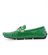 کفش کالج چرمی ورساچه طرح آیینه ای سبز درباری Versace mirror design leather college shoes