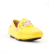 کفش کالج چرمی ورساچه طرح آیینه ای زرد Versace mirror design leather college shoes