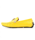 کفش کالج چرمی ورساچه طرح آیینه ای زرد Versace mirror design leather college shoes