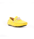 کفش کالج چرمی ورساچه طرح آیینه ای زرد Versace mirror design leather college shoes