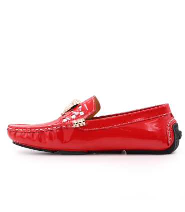 کفش کالج ورساچه طرح سگک دار آیینه ای Versace college shoes with mirror buckle design