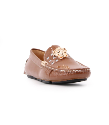 کفش کالج ورساچه طرح چرم آیینه ای Versace mirror leather design college shoes