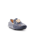 کفش چرم لوفر ورساچه سرمه ای سگک دار Versace Navy Leather Loafer Shoes with Buckle