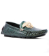 کفش کالجی چرمی ورساچه پوست مار سبز سلطنتی Versace Royal Green Snake Leather College Shoes