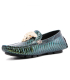 کفش کالجی چرمی ورساچه پوست مار سبز سلطنتی Versace Royal Green Snake Leather College Shoes