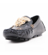 کفش کالج ورساچه طرح چرم پوست مار طوسی Versace College Shoes with Gray Snake Skin Leather Design