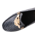 کفش کالج ورساچه طرح چرم پوست مار طوسی Versace College Shoes with Gray Snake Skin Leather Design