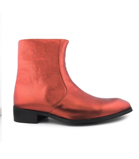 بوت کوبایی زیپی سنت لورنت چرم Saint Laurent leather Cuban boots with zipper