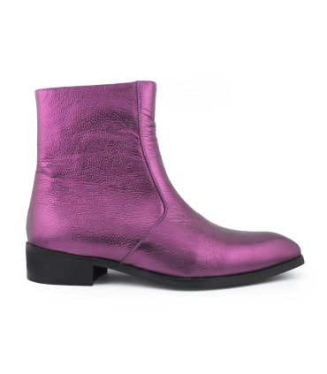 نیم بوت کوبایی سنت لورنت مدل چرم پاشنه کوبایی Saint Laurent Cuban ankle boots, Saint Laurent Cuban heel leather model