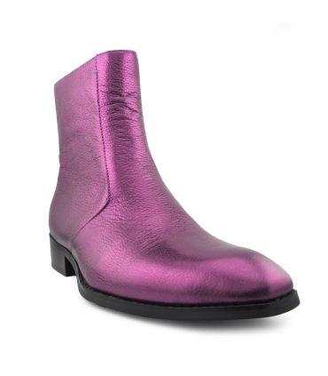 نیم بوت کوبایی سنت لورنت مدل چرم پاشنه کوبایی Saint Laurent Cuban ankle boots, Saint Laurent Cuban heel leather model