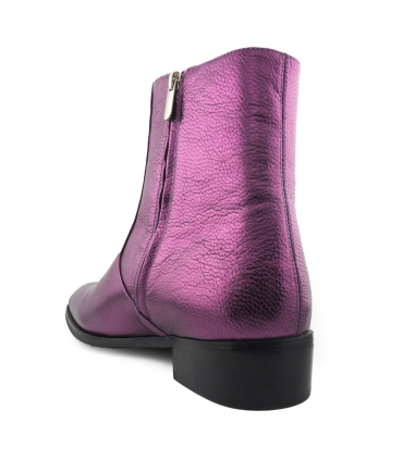 نیم بوت کوبایی سنت لورنت مدل چرم پاشنه کوبایی Saint Laurent Cuban ankle boots, Saint Laurent Cuban heel leather model