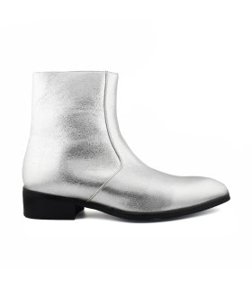 بوت مردانه کوبایی زیب دار سنت لورنت مدل پاشنه دار  Saint Laurent Cuban Men's boots with heels