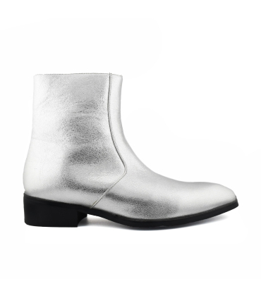 بوت مردانه کوبایی زیب دار سنت لورنت مدل پاشنه دار  Saint Laurent Cuban Men's boots with heels