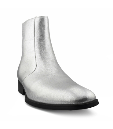 بوت مردانه کوبایی زیب دار سنت لورنت مدل پاشنه دار  Saint Laurent Cuban Men's boots with heels