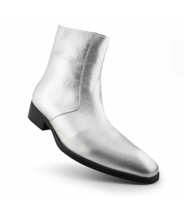 بوت مردانه کوبایی زیب دار سنت لورنت مدل پاشنه دار  Saint Laurent Cuban Men's boots with heels