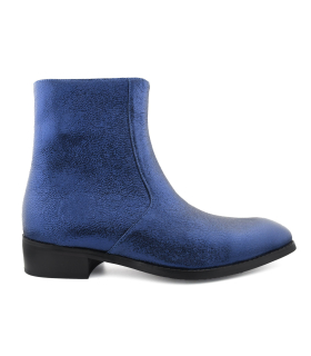 بوت زیپی مردانه چرمی سنت لورنت مدل کوبایی  Saint Laurent Cuban Men's leather zip boots