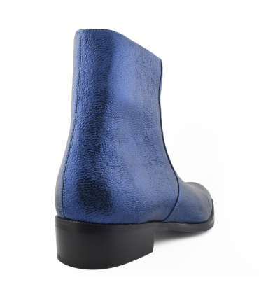 بوت زیپی مردانه چرمی سنت لورنت مدل کوبایی  Saint Laurent Cuban Men's leather zip boots