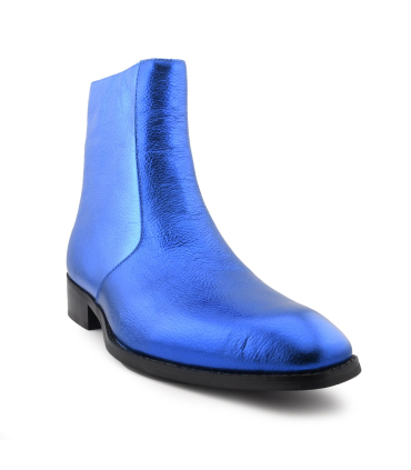 بوت مردانه چرمی سنت لورنت مدل کوبایی نوک تیز Men's Saint Laurent pointed Cuban model leather boots