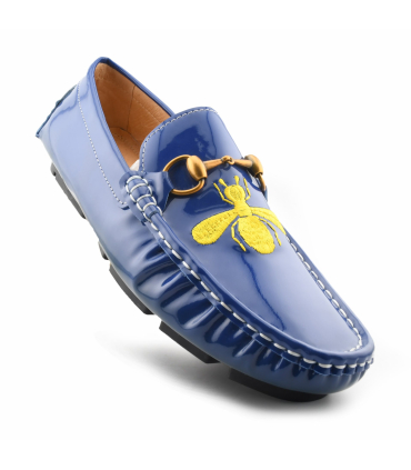 کفش لوفر آبی گوچی سگک دار Gucci Loafer Shoes