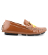 کفش مجلسی کالج گوچی سگک دار با رویه چرم  قهوه ای براق Gucci College Shoes