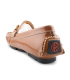 کفش مجلسی کالج گوچی سگک دار با رویه چرم  قهوه ای براق Gucci College Shoes