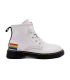 بوت سفید چرم تیوکید بندی Tiyookid Leather White Boots