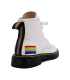 بوت سفید چرم تیوکید بندی Tiyookid Leather White Boots