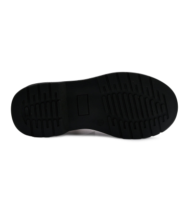 بوت سفید چرم تیوکید بندی Tiyookid Leather White Boots