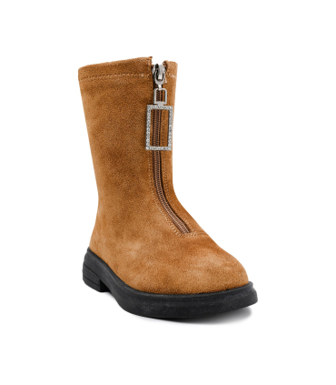 بوت مخمل تیوکید مدل زیپی Tiyookid Velvet Boot With Zip 
