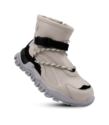 نیم بوت کرمی نومینو طرح سگک دار Nominoo cream ankle boots