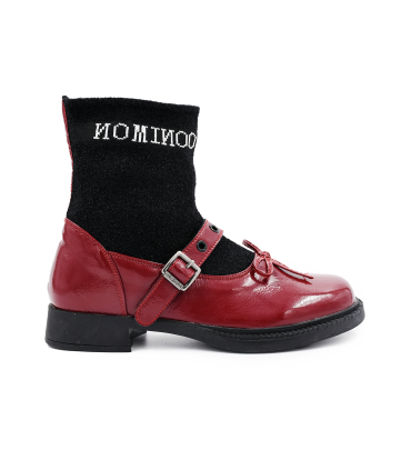کفش عروسکی قرمز جوراب دار نومینو Nominoo red doll shoes