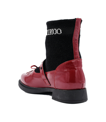 کفش عروسکی قرمز جوراب دار نومینو Nominoo red doll shoes