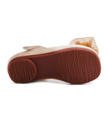 کفش دخترانه عروسکی نومینو رنگ کرمی Nominoo doll girl's shoes