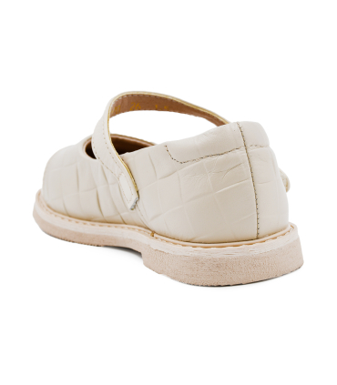 کفش دخترانه نومینو مدل پاپیونی کرمی Nominoo cream girl shoes