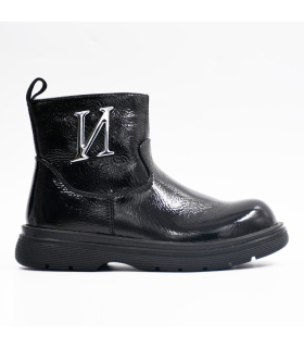 نیم بوت دخترانه چرم نومینو مشکی Nominoo leather ankle boots
