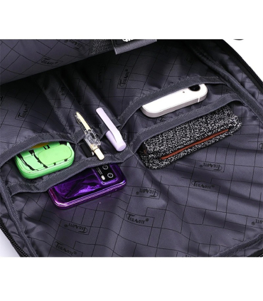 کوله پشتی لپتاپ ضدآب مشکی تگاوته مدل 25106 Tegaote waterproof black laptop backpack