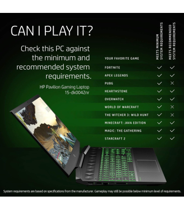 لپ تاپ 15.6 اینچی گیمینگ اچ پی مدل HP Pavilion Gaming i5 9300H GTX1650 4GB 8GB/512GB (استوک)