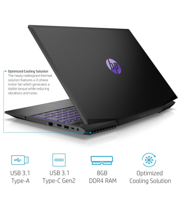 لپ تاپ 15.6 اینچی گیمینگ اچ پی مدل HP Pavilion Gaming i5 8300H GTX1050Ti 4GB 8GB/128GB/1TB (استوک)