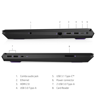 لپ تاپ 15.6 اینچی گیمینگ اچ پی مدل HP Pavilion Gaming i5 8300H GTX1050Ti 4GB 8GB/128GB/1TB (استوک)