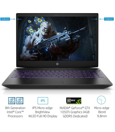 لپ تاپ 15.6 اینچی گیمینگ اچ پی مدل HP Pavilion Gaming i5 8300H GTX1050Ti 4GB 8GB/128GB/1TB (استوک)