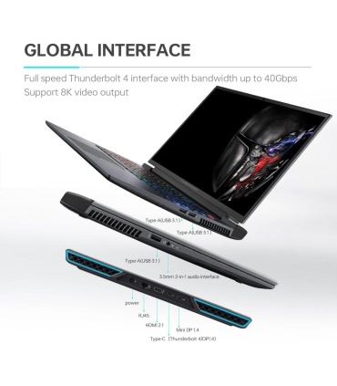 لپ تاپ 16 اینچی گیمینگ تاندروبوت مدل Thunderobot Zero i9 13900H RTX4060 8GB 16GB/1TB (استوک)