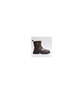 بوت چرم قهوه ای برند تیوکید Tiyookid Brown Leather Boots
