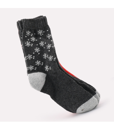 جوراب ساقدار پشمی گرم با طرح برف | مناسب برای فصلهای سرد