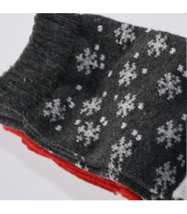 جوراب ساقدار پشمی گرم با طرح برف | مناسب برای فصلهای سرد