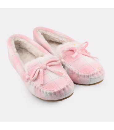 پاپوش Love Slipper مدل خزدار صورتی با پاپیون فانتزی و رویه نرم