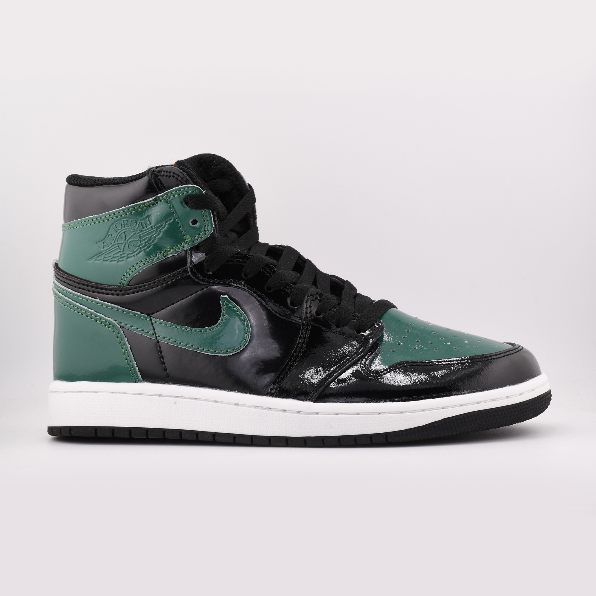 کفش اورجینال Nike Air Jordan 1 High OG ورنی سبز-مشکی | چرم براق Patent Leather